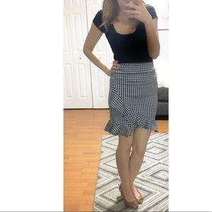 Gingham Ruffle Skirt